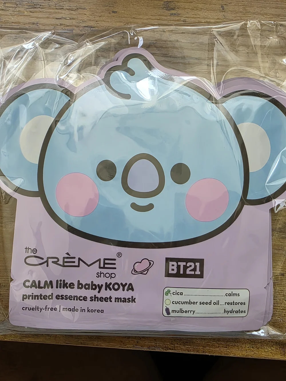 The Crème Shop BT21 KOYA Calm Printed Essence Sheet Mask - Blue
